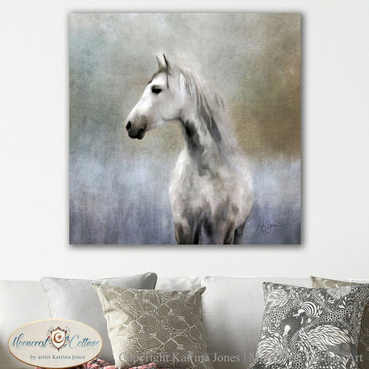 Dapple Grey Horse Art Print