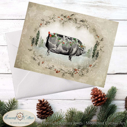 Vintage Farm Christmas Card