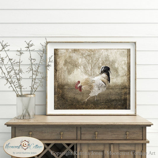 Vintage Rooster Chicken French Country Rustic Art Print