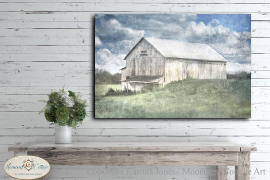 White Barn Vista Art Print, Farm